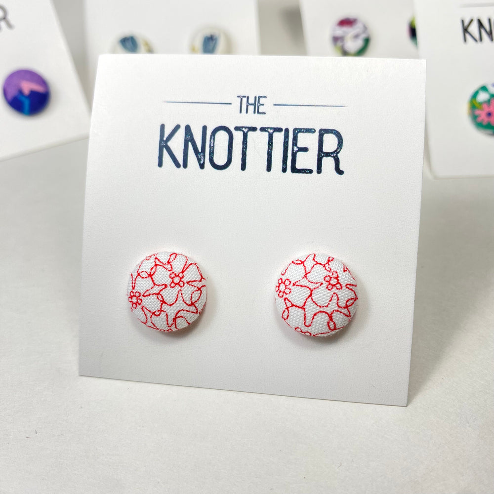 Geometric Floral Print Cufflinks