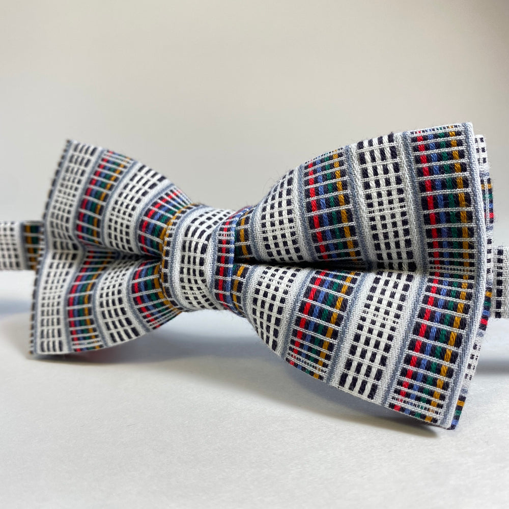 Vintage Striped Print Bow Tie
