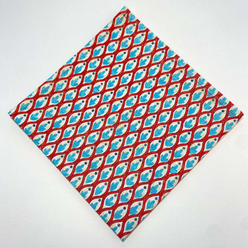 1960's Inspired Scale Print Pocket Square